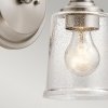 Kinkiet Waverly - 1 źródło światła - Klasyczny pewter Szkło z bąbelkami powietrza nowoczesny minimalistyczny uniwersalny KL-WAVERLY1-CLP KICHLER